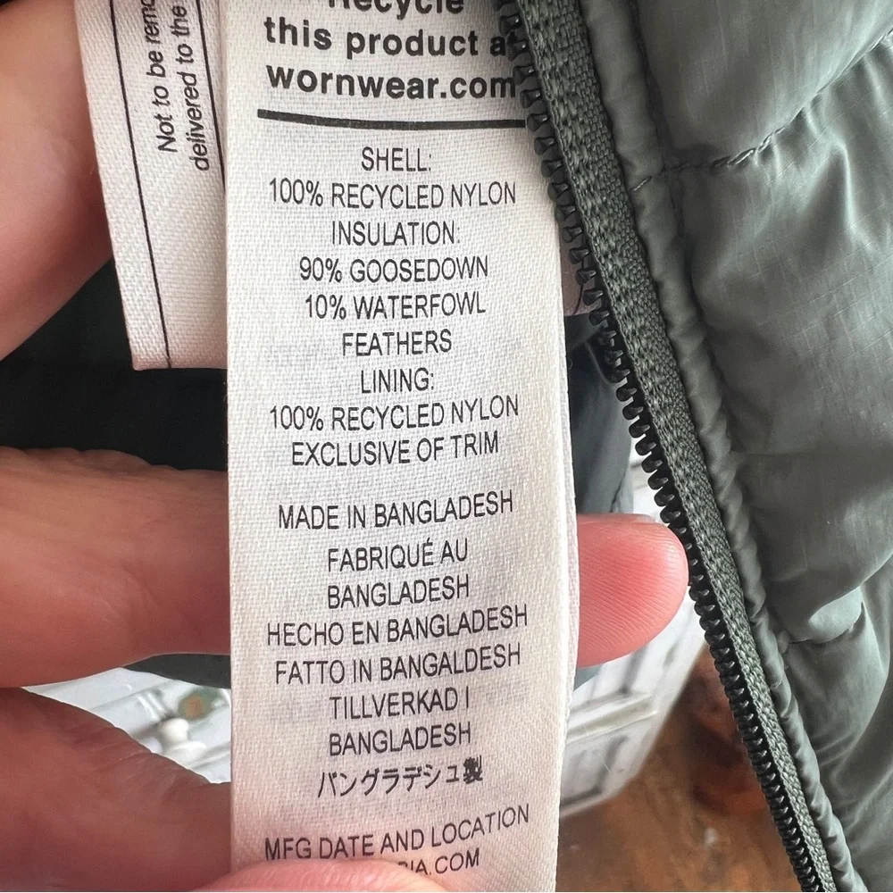 EUC Patagonia Down Sweater Puffer Jacket women’s sage green blue XXL good 4 XL - Picture 11 of 11